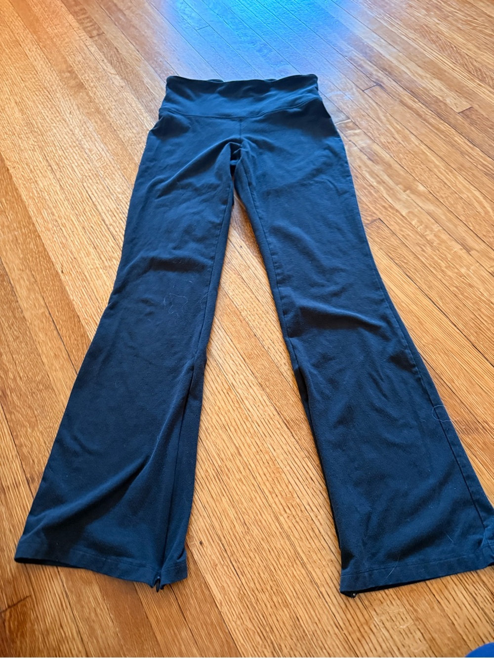 Victoria's Secret Black Flared Yoga Pants with Zippers